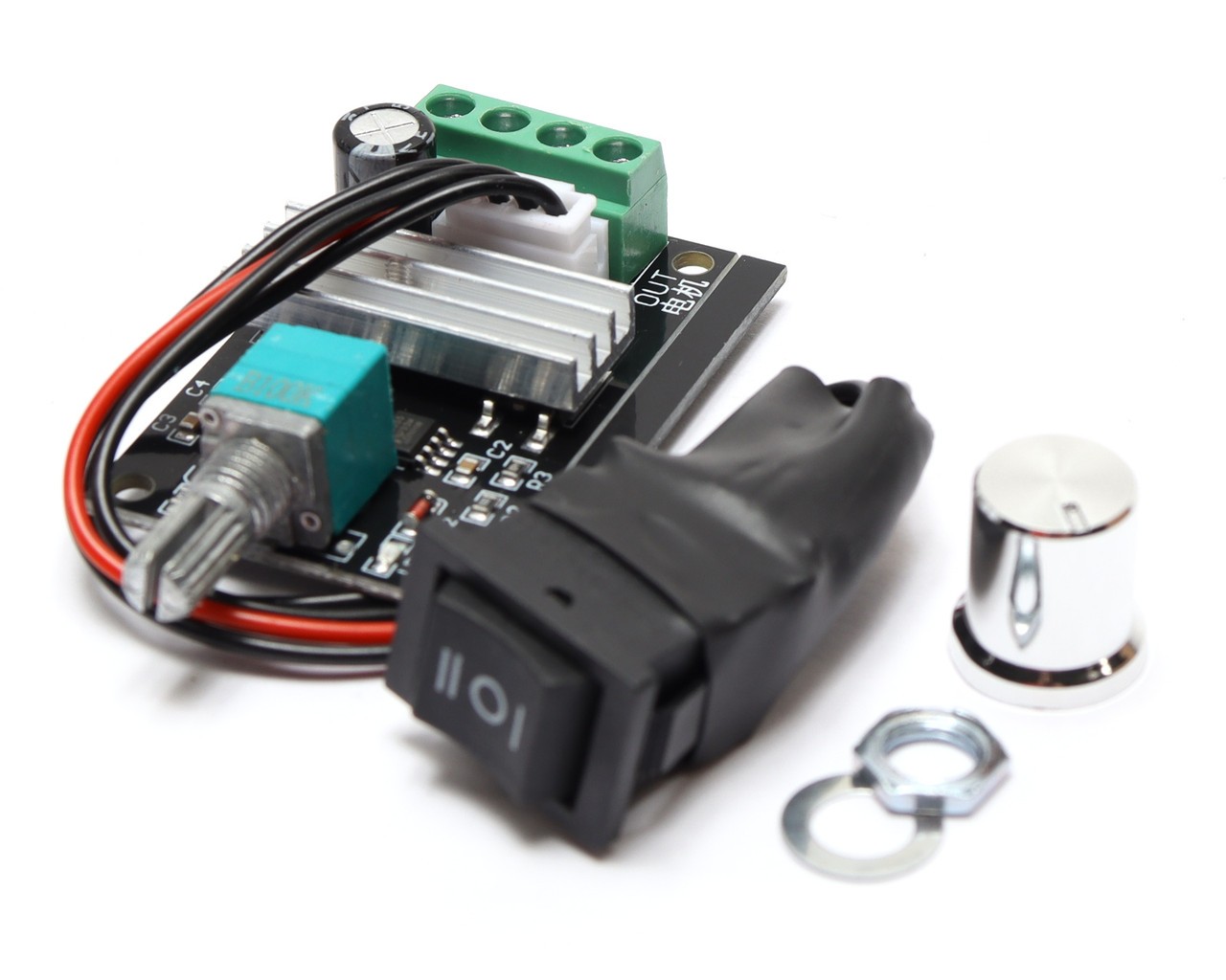 80W PWM DC Motor Control with Reversing Switch