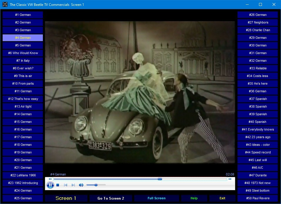 Volkswagen Beetle TV Commercials & Videos CD-ROM