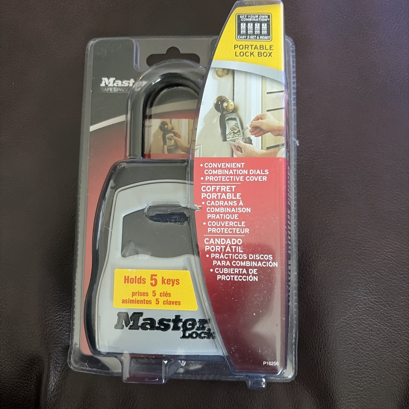 Master Lock 5400D Portable Combination Lock Box - Black