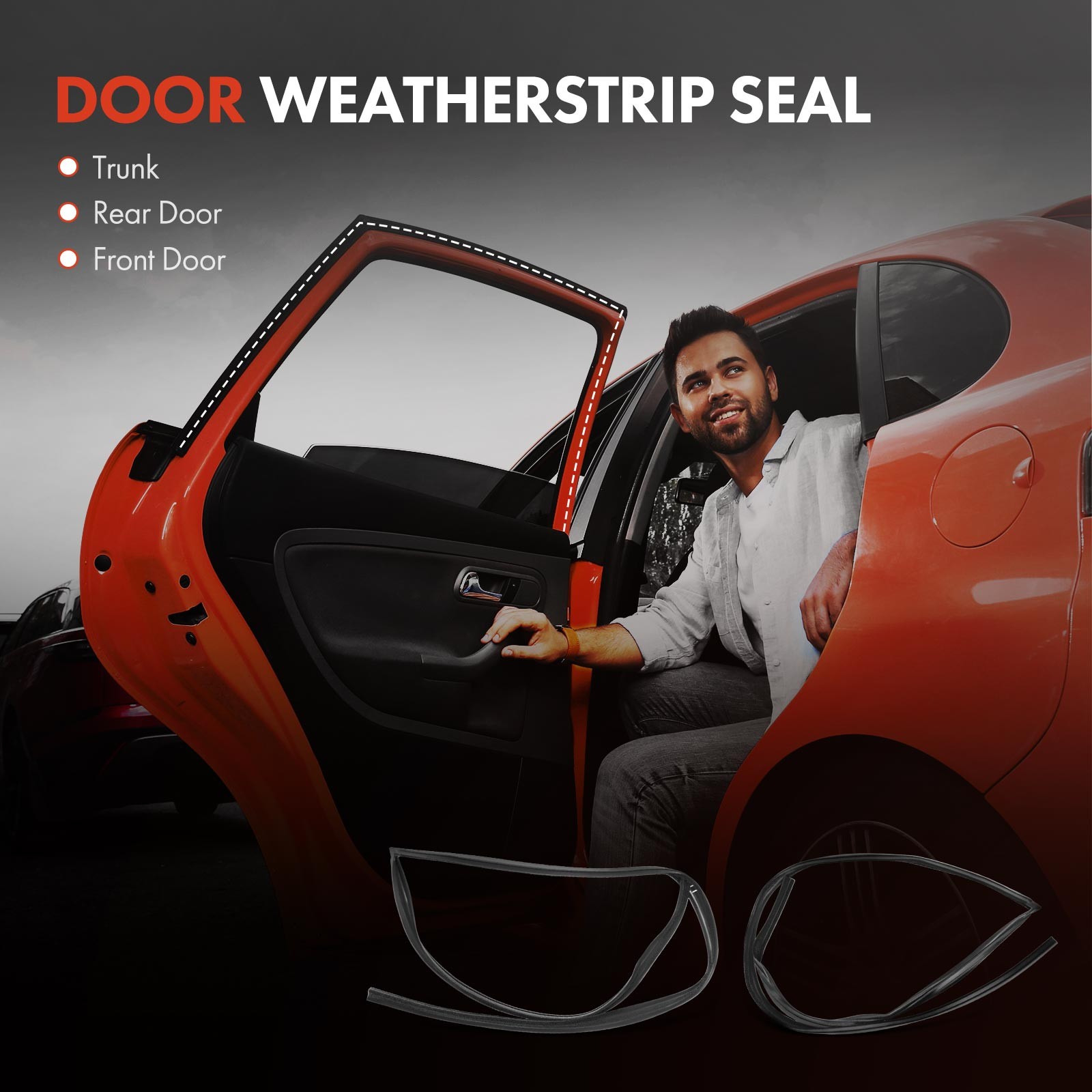 2x Front Glass Run Window Channel Weatherstrip Seal for Chevy G10 G20 GMC G1500