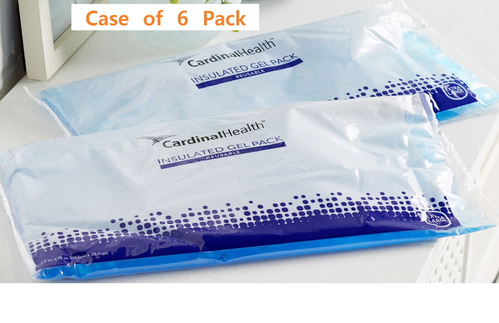 6 Pack Cardinal Reusable Hot / Cold Pack 7-1/2 X 15 Inch, Hot Pack Gel Cold Pack