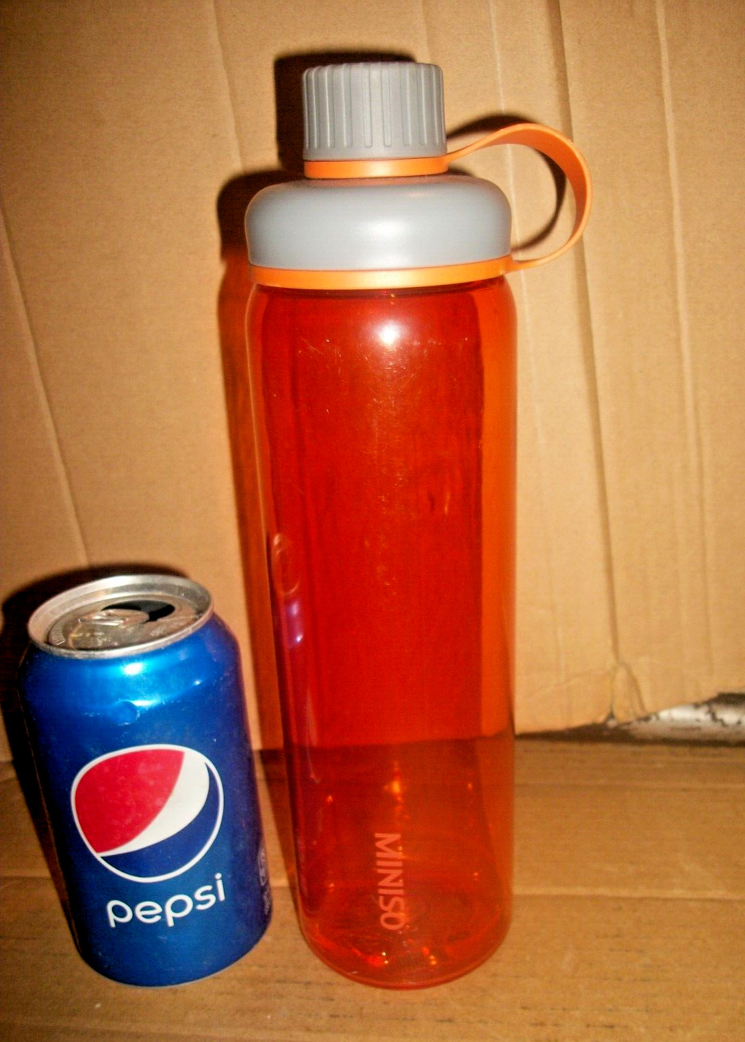 Miniso 780 ML Soda/Water Sports Bottle - Orange Plastic