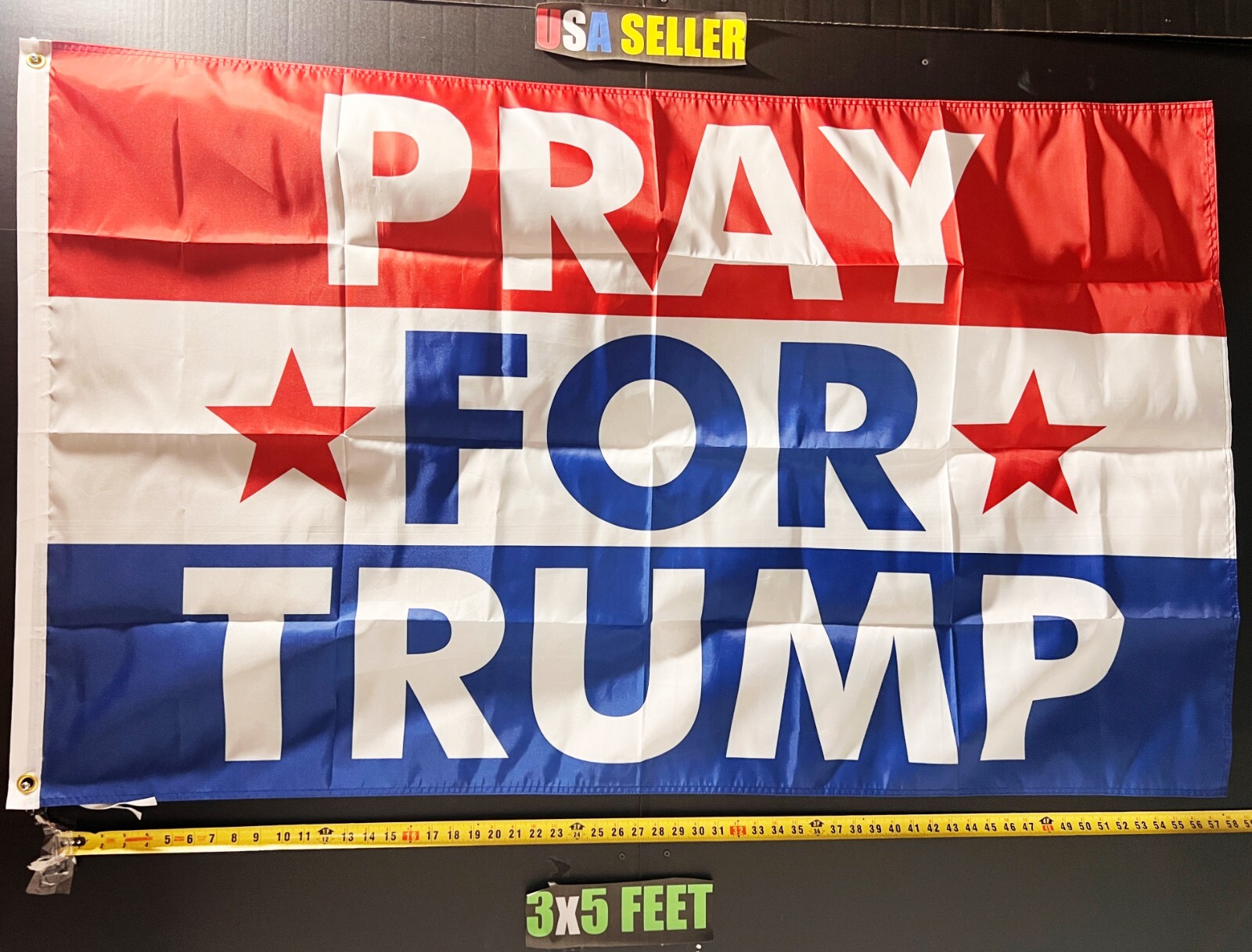Donald Trump Flag FREE USA SHIP Pray For Trump B Man Cave America USA Sign 3x5'