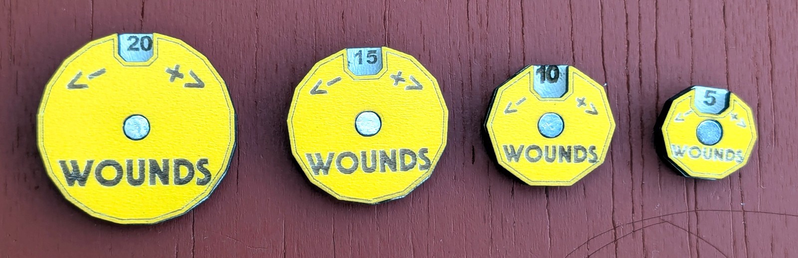 Kill Team Battle Tracker & Wound Counters Warhammer 40k Tabletop Set Colours