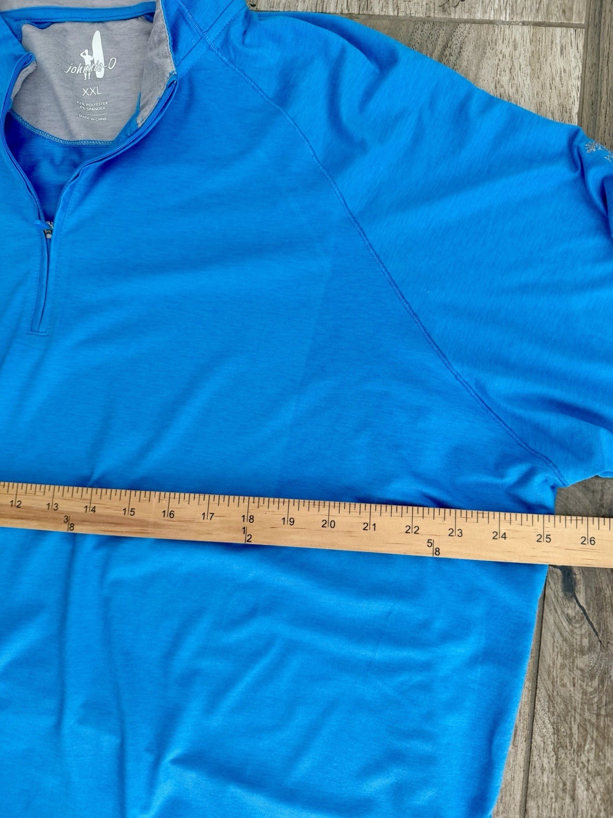 Johnnie-O Quarter Zip Pullover Mens 2XL Blue Stretch Golf Performance Blue Shirt