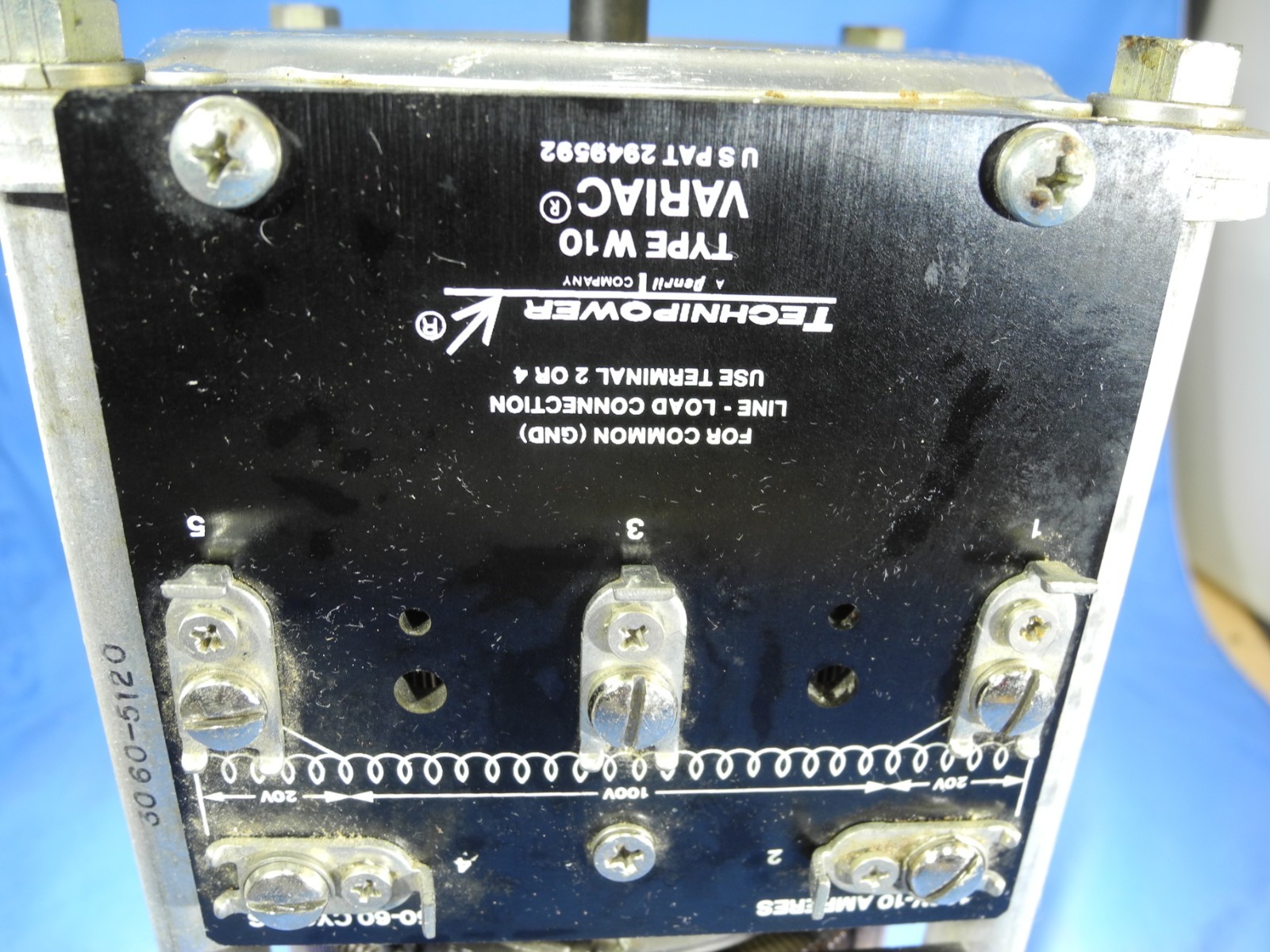 TECHNIPOWER Type W 10H VARIABLE AUTOTRANSFORMER VARIAC