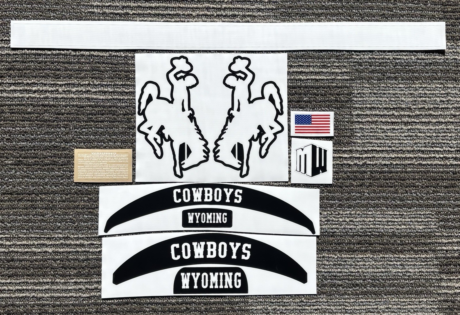 Wyoming Cowboys Football Helmet Decals 2025 Boarder War “Cowboys And Coal”