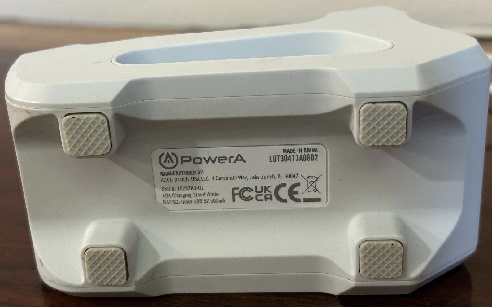 PowerA Single Charging Stand Xbox Controller Rechargeable Battery Station~White