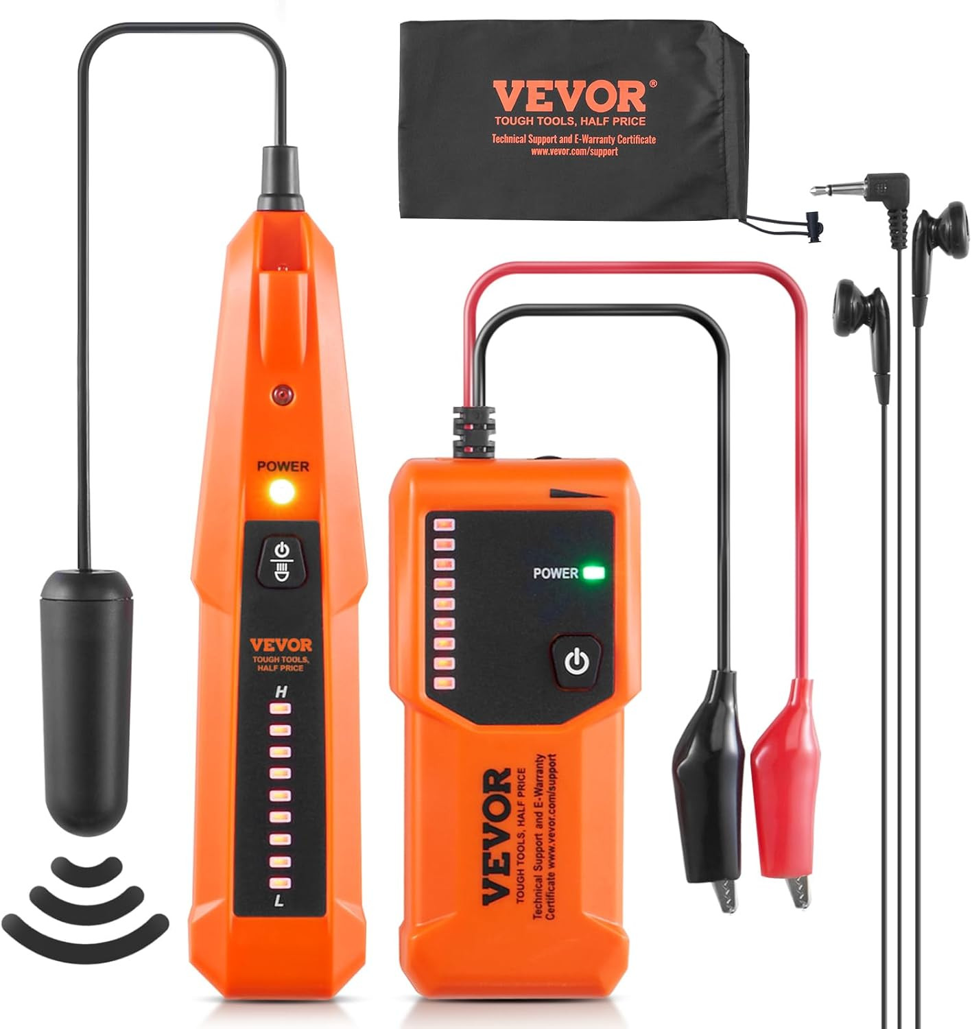 Underground Cable Locator, 3 FT Max. Detection Depth, Wire Tracer Break Detector
