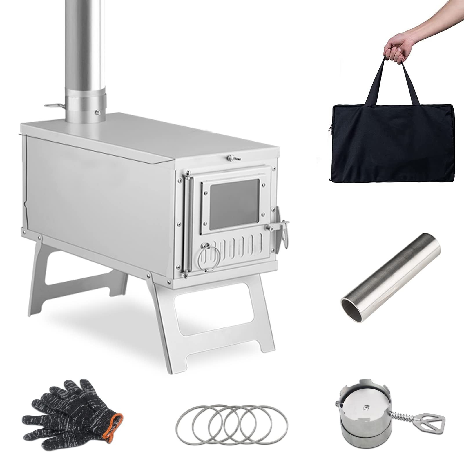 Backpacking Camp Stove Portable Stove for Camping, Ice-fishing, Cookout, Hiki...