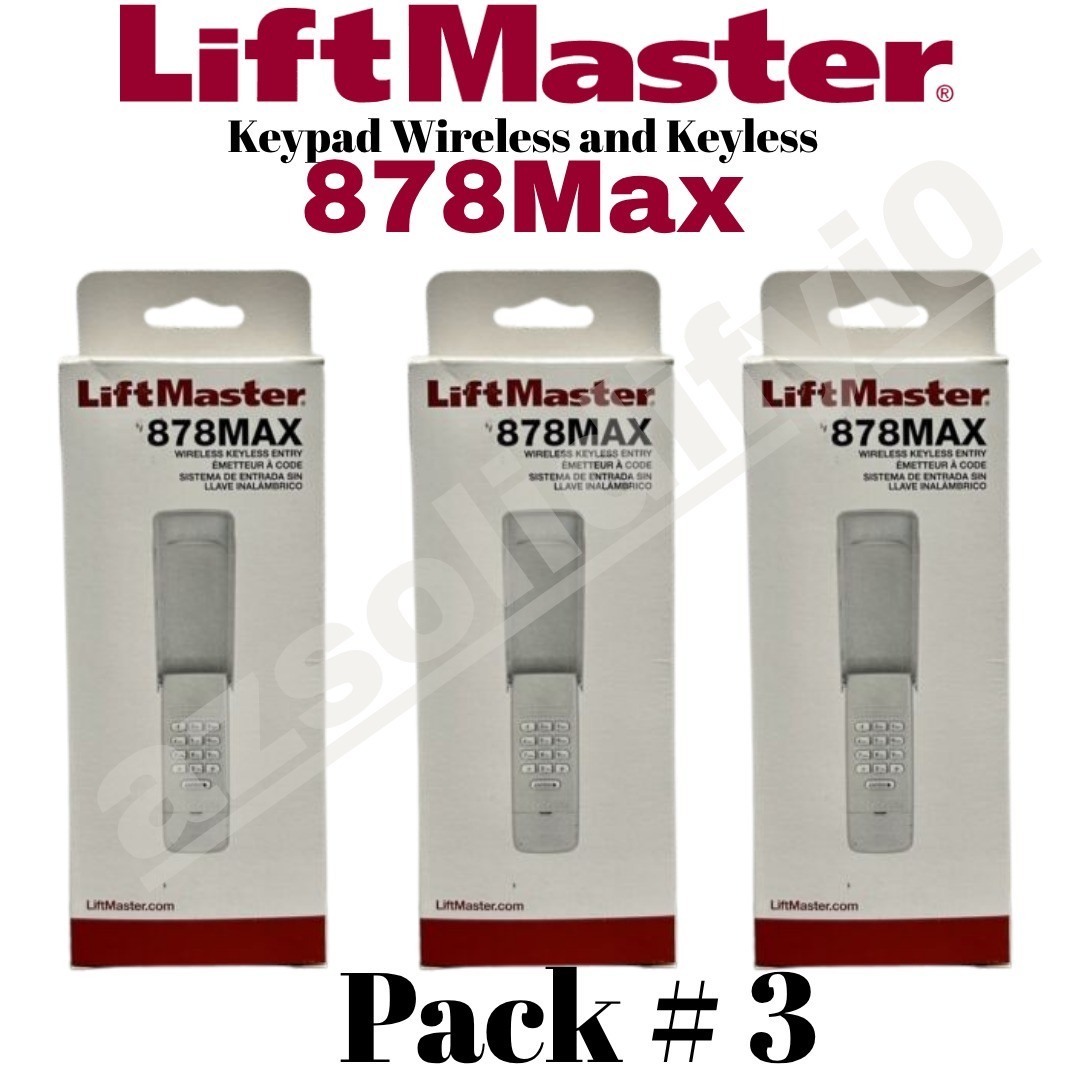 LiftMaster 878MAX Wireless Keyless Entry Garage Door Opener Free shipping-Pack#3