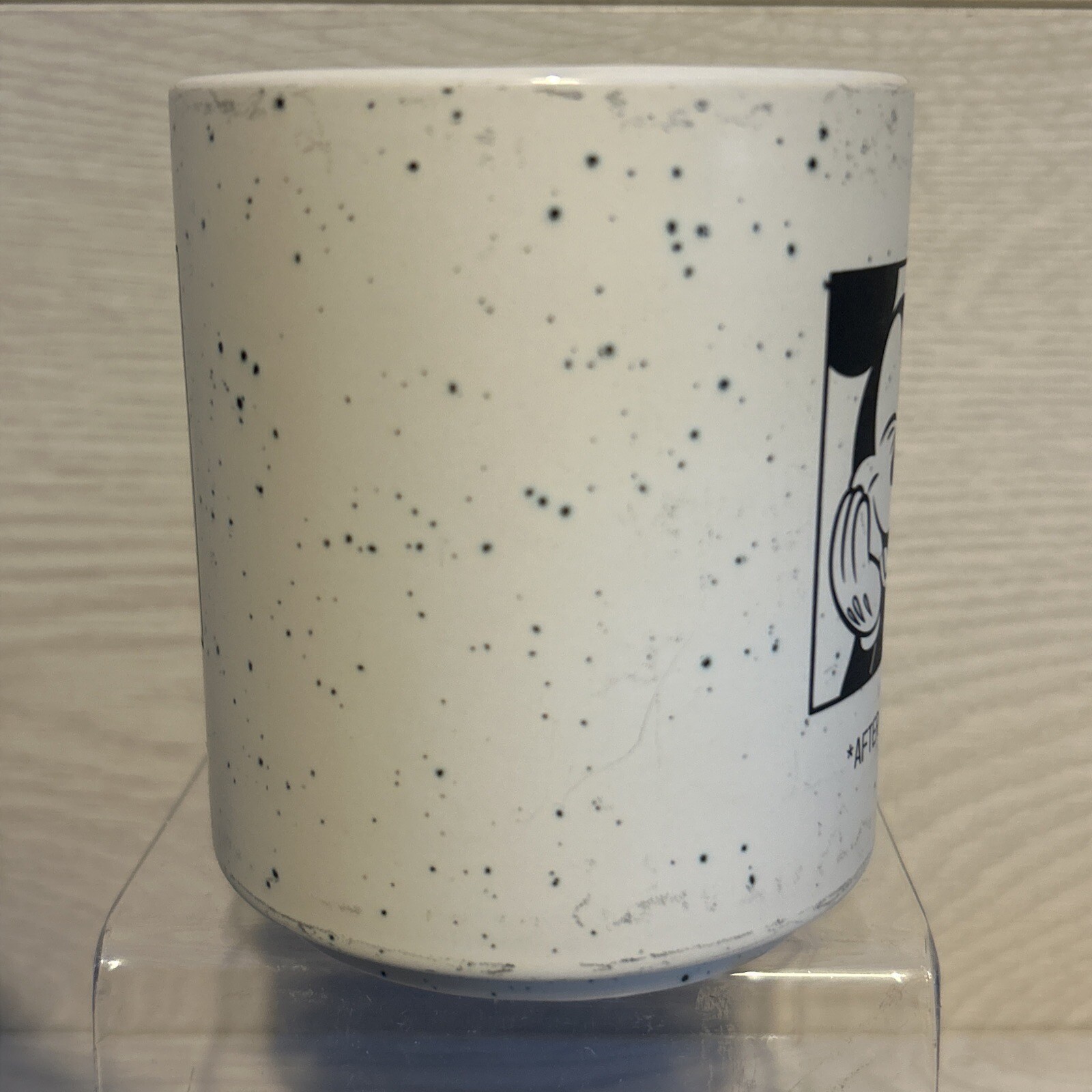 Mickey Mouse Stoneware Coffee Mug- Before Coffee After Coffee Cup
