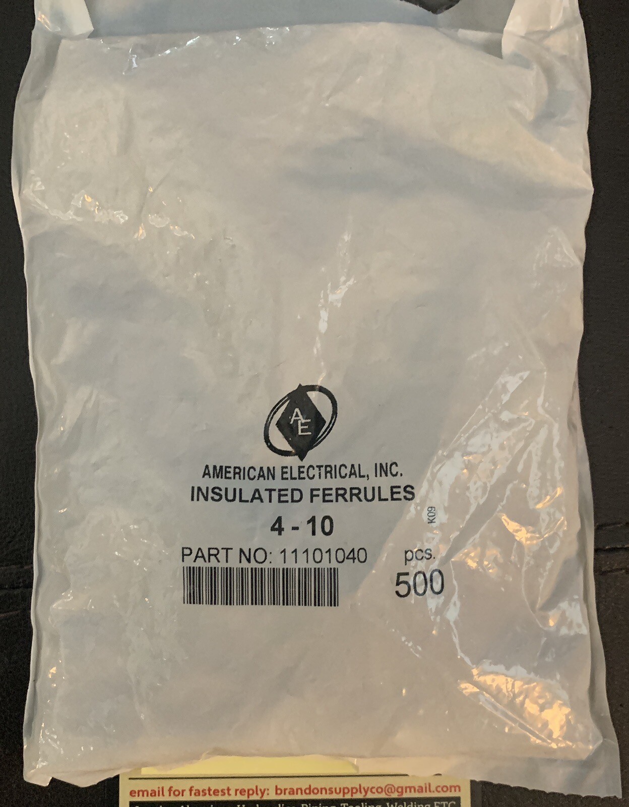 NEW AE American Electrical 4 - 10   Part NO: 11101040   PACK OF 500 PCS