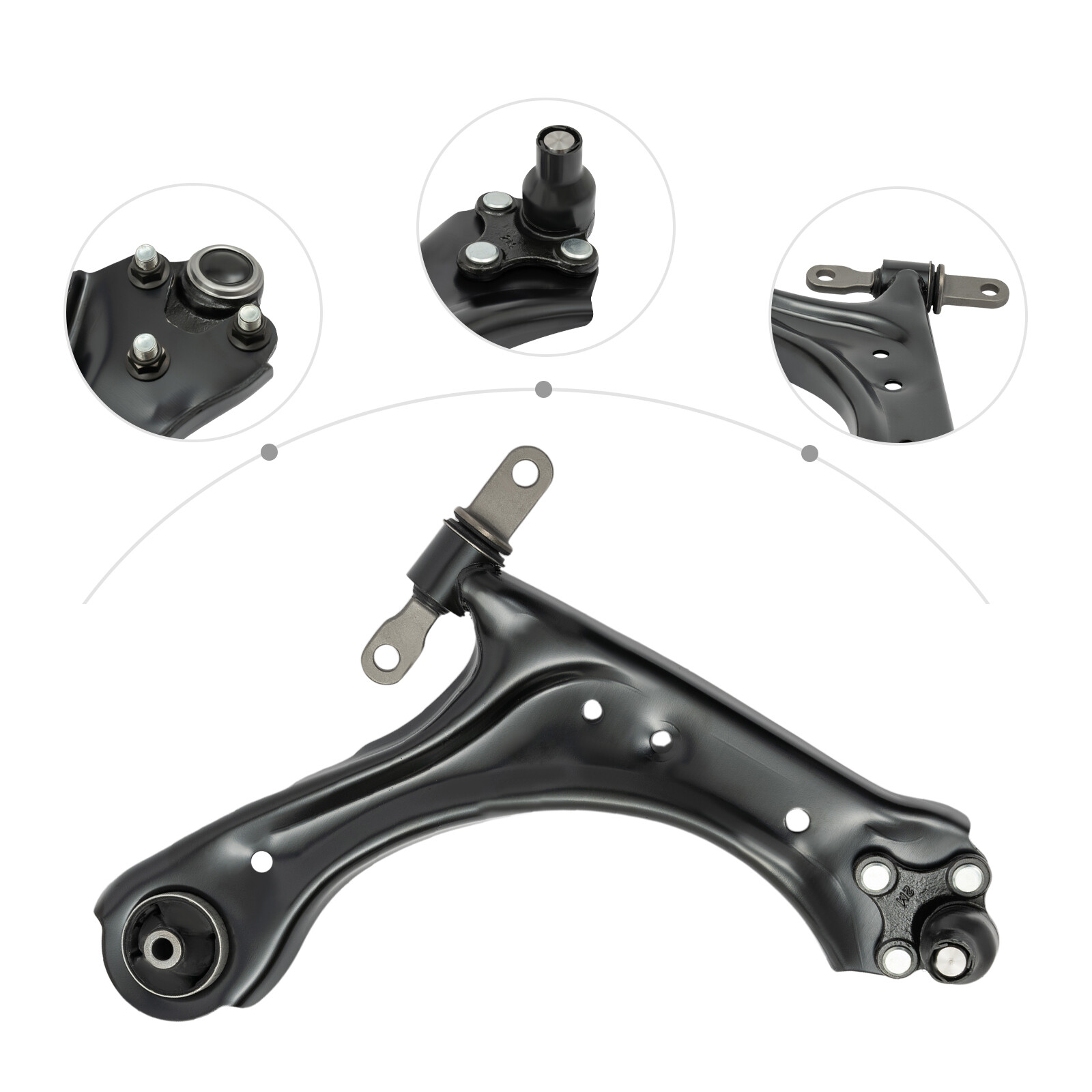 Front Lower Control Arm For 2022-2024 Tucson/2023-2024 Sportage Right Side Black