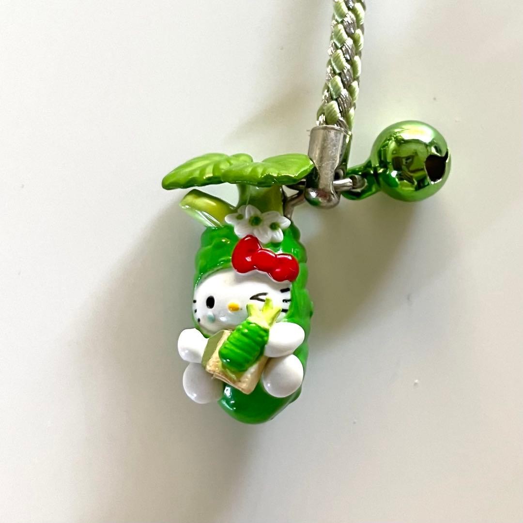 Sanrio Hello Kitty Wasabi Version Shinshu Keychain Strap Used