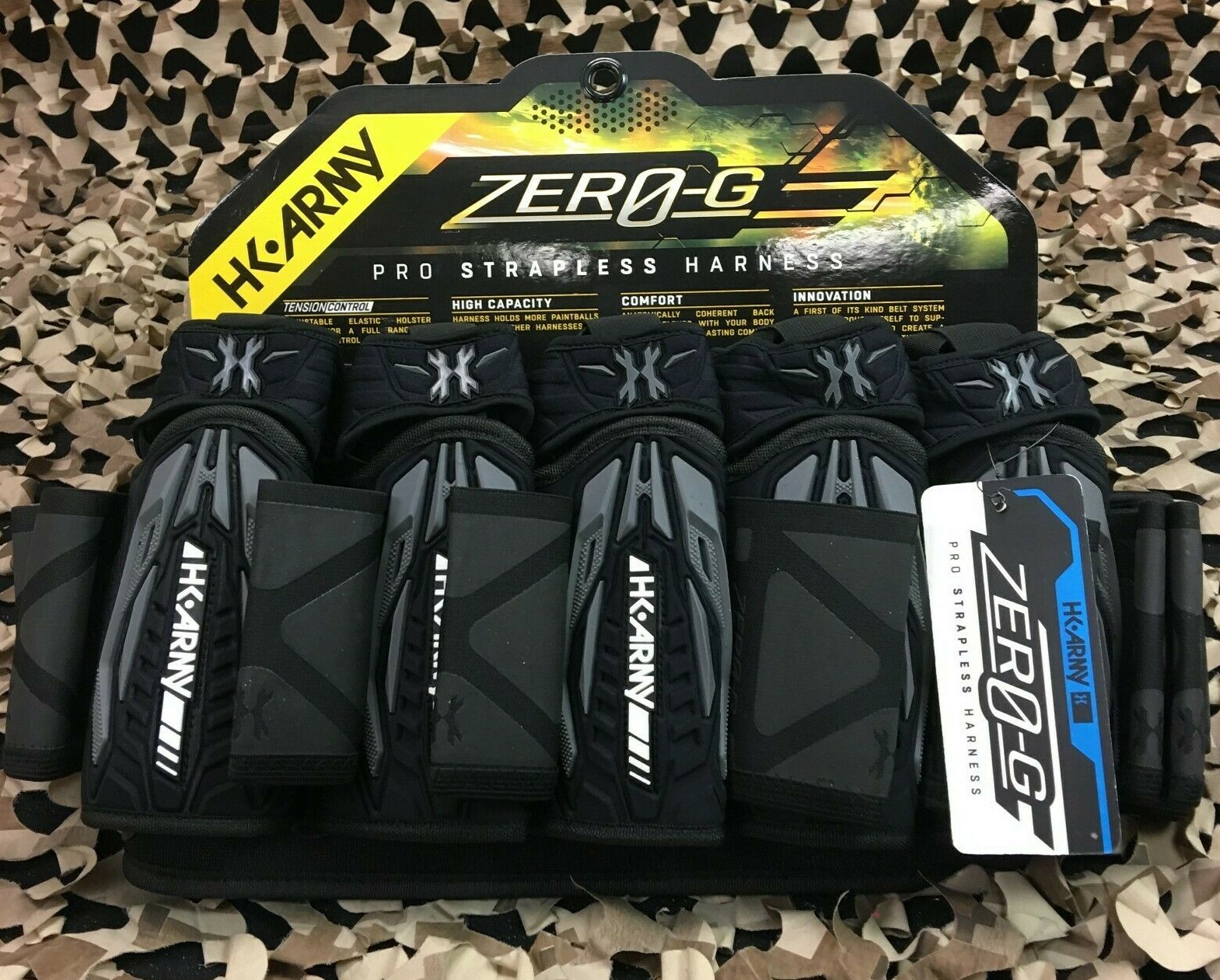 NEW HK Army Zero-G 2.0 5+4+4 Paintball Harness - Black/Grey