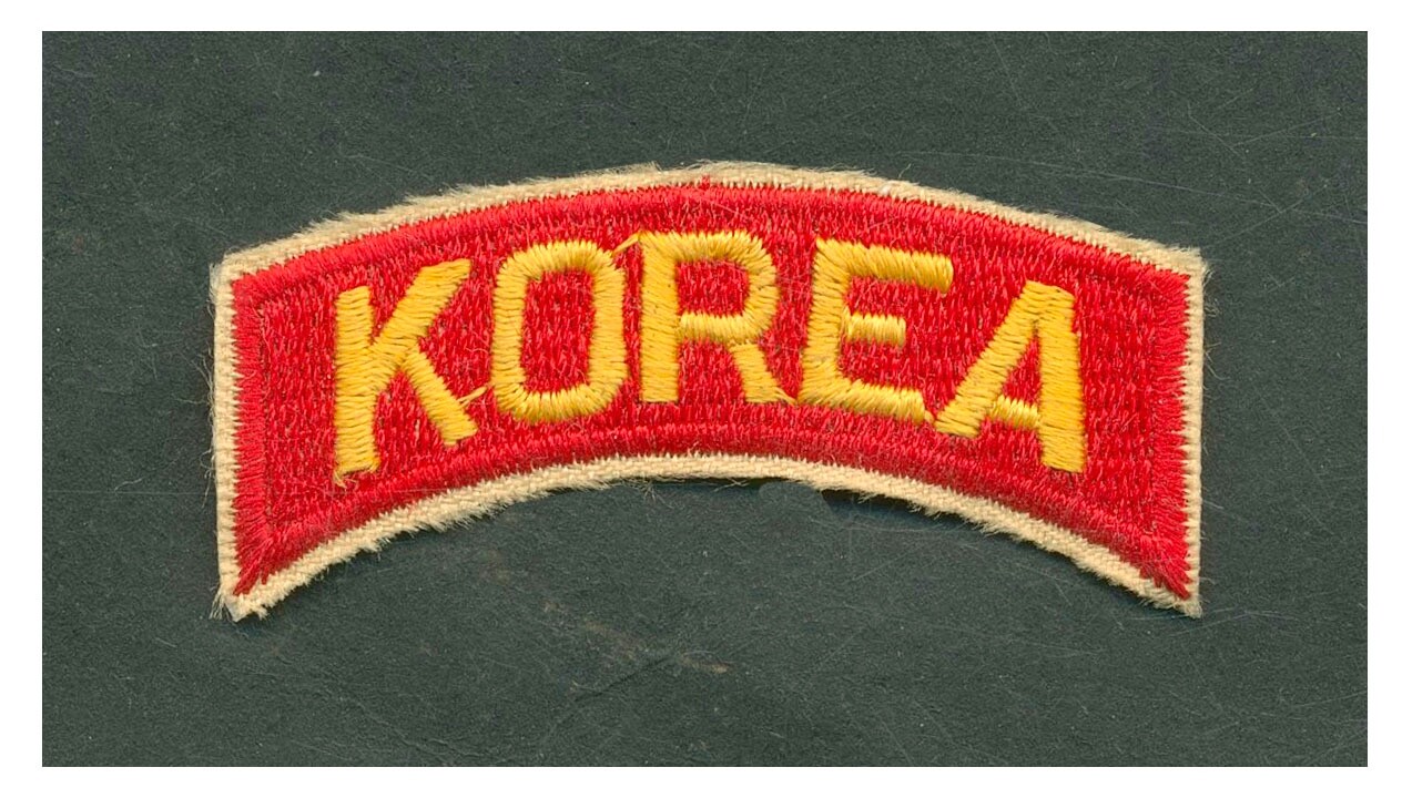 US Forces Korea tab - Red/Gold L084