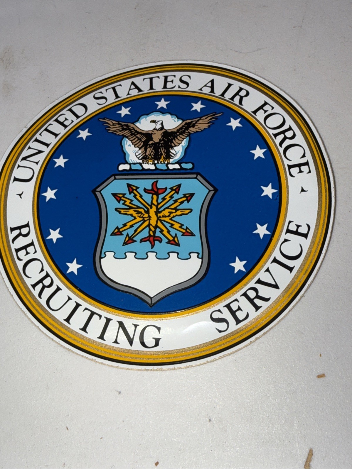 USAF Recruiting Service Metal Decal circa 1990