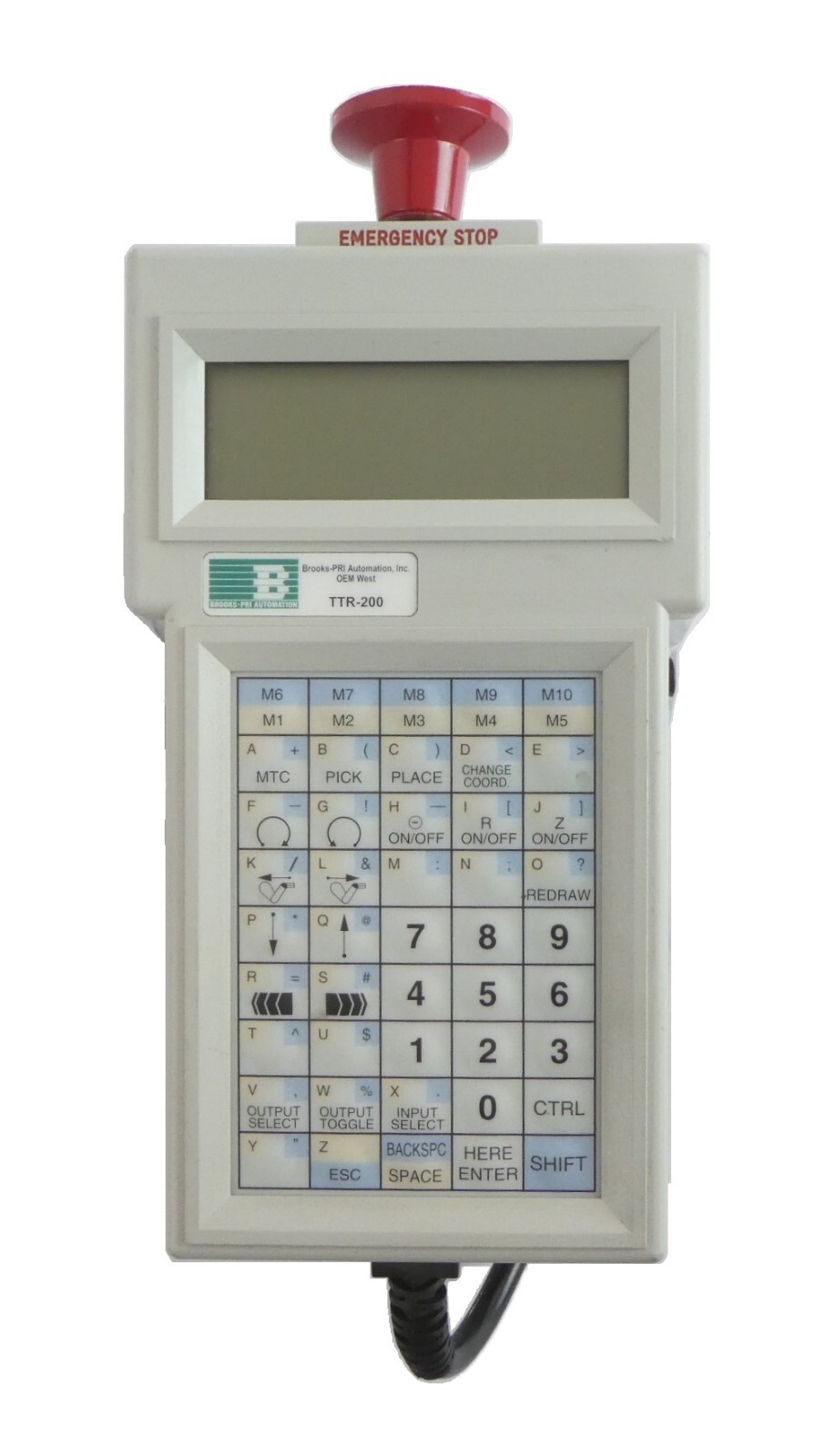Brooks Automation 110976 Robot Teach Pendant Handheld Controller TTR-200 Working