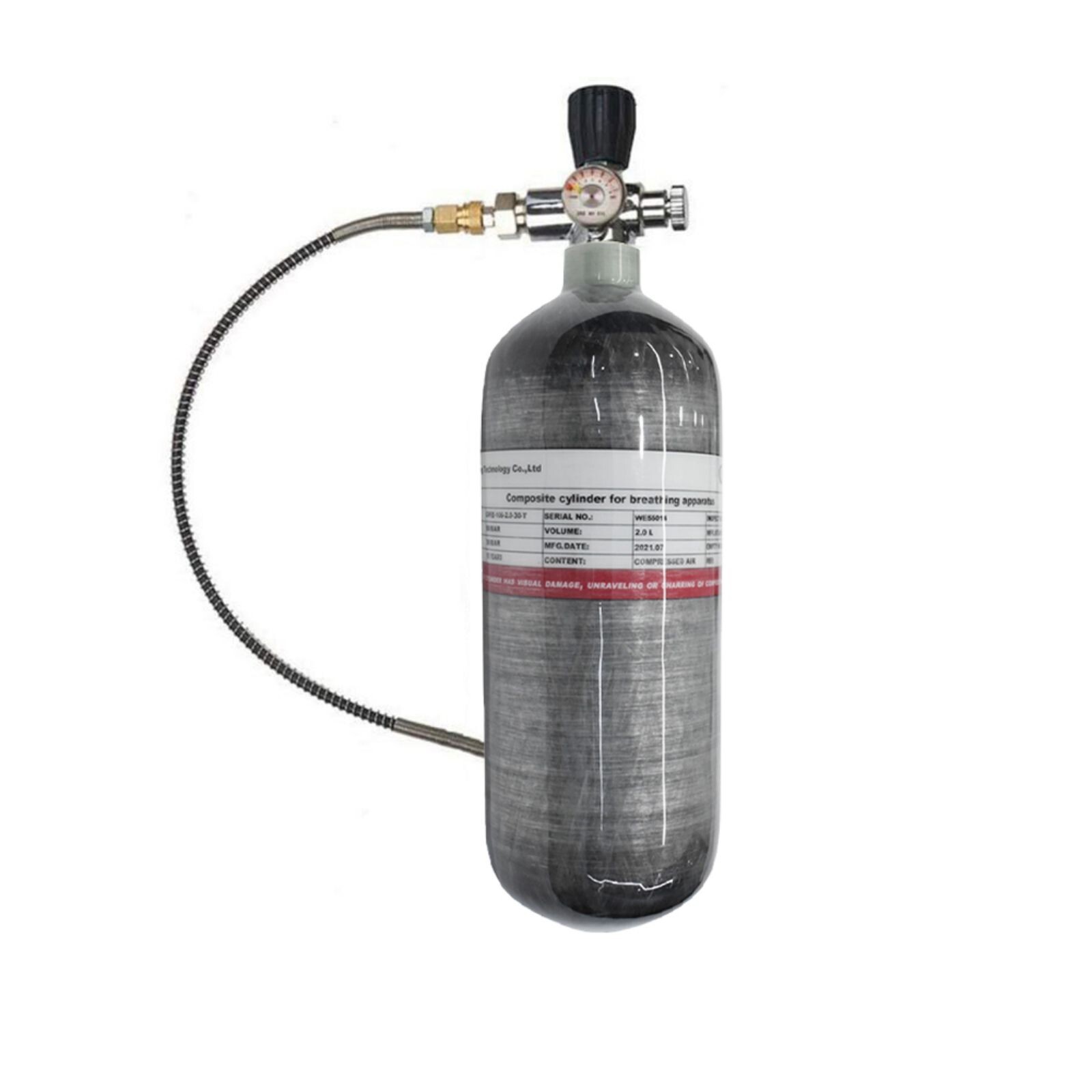 TUXING 4500Psi Pcp 2L Carbon Fiber HPA Tank Paintball Tank with Filling Station