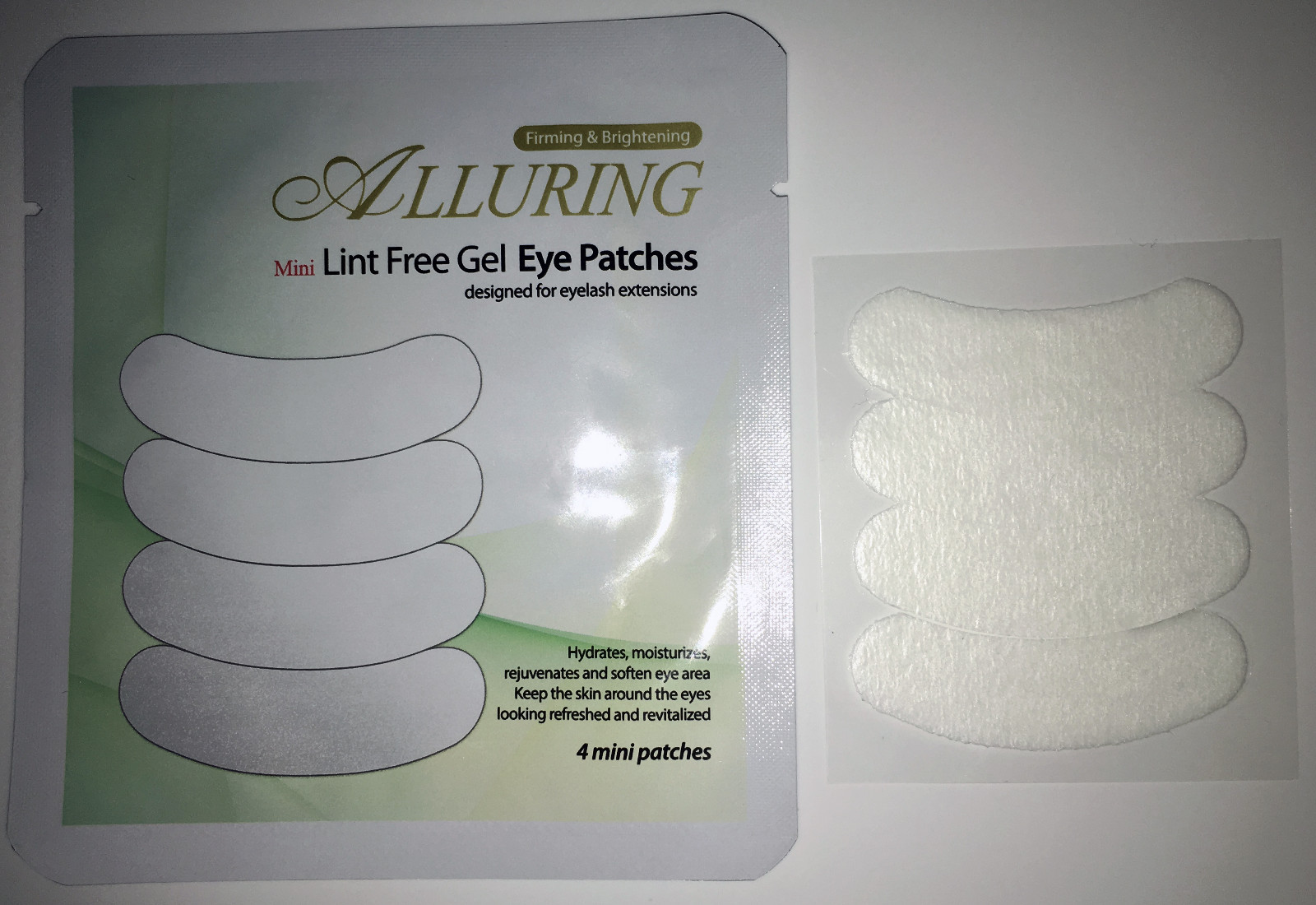 Alluring Mini Gel Eye Pads Lint free x100 pairs (50 pouches) Eyelash Extensions