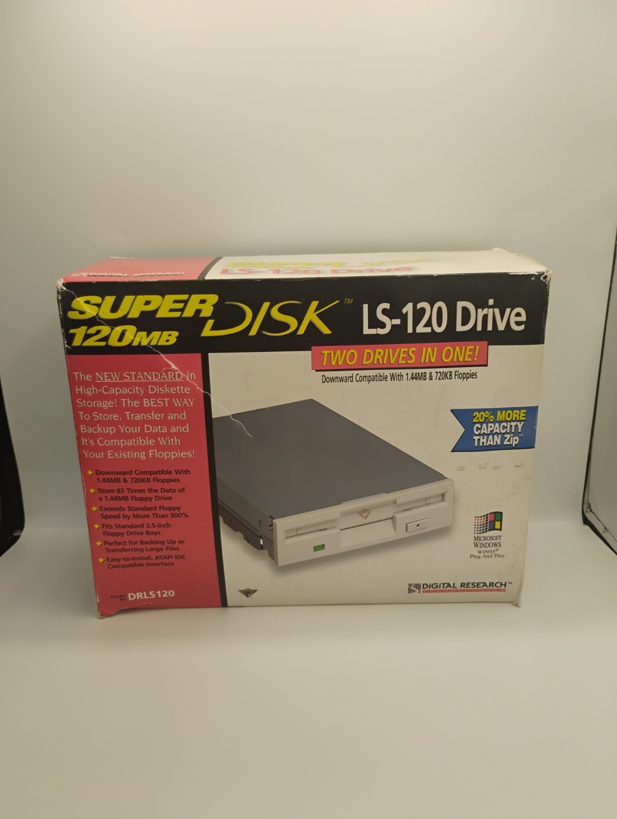 Digital Research SuperDis LS-120 Drive 120MB Floppy Super Disk OPEN BOX