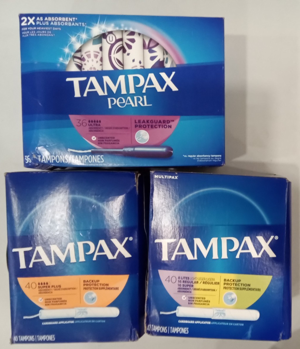 💥LOT of 3💥 Tampax-Super Plus 40ct/Ultra 36 ct/Multipax 40 ct FREE SHIP -  READ