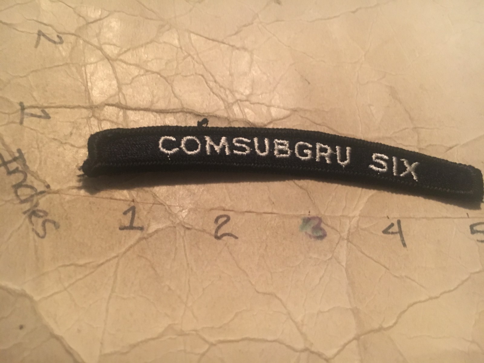 US NAVY SHOULDER STRIP TAB rocker Patch 10/12/25 Comsubgru Six