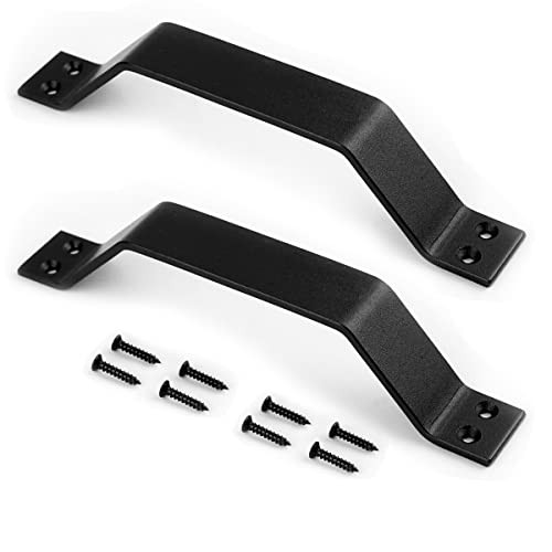 9” Sliding Barn Door Handle, Black Gate Handle Set, Door Pull, Pull Handle 2