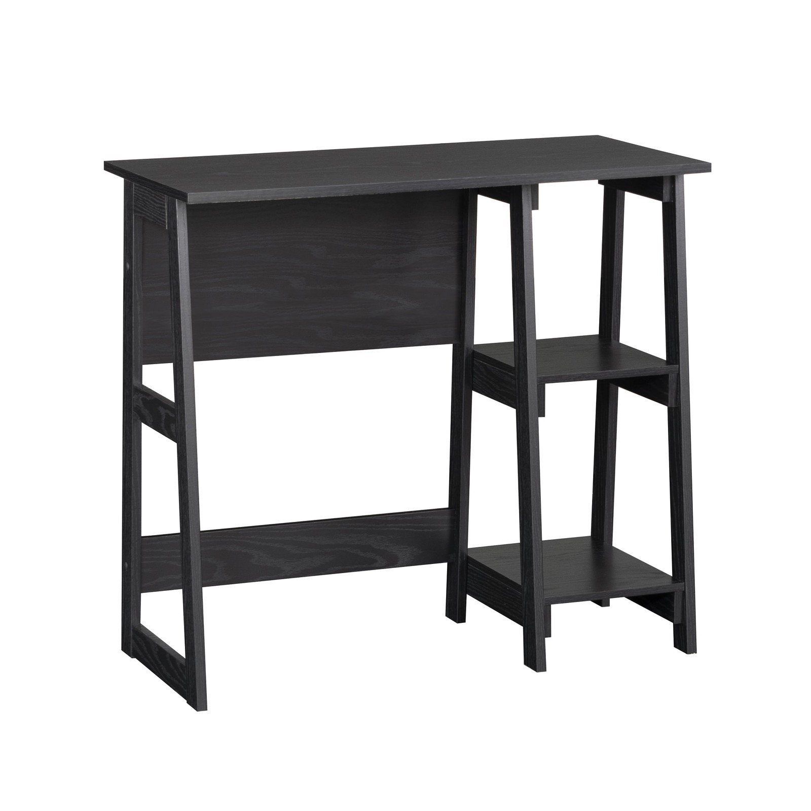 Quick Assembly Desk Black Finish W Modern Design & Space Saving