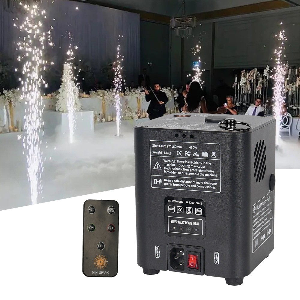 Mini Cold Spark Machine Firework Machine DJ Wedding Stage Effect Remote 1-3M
