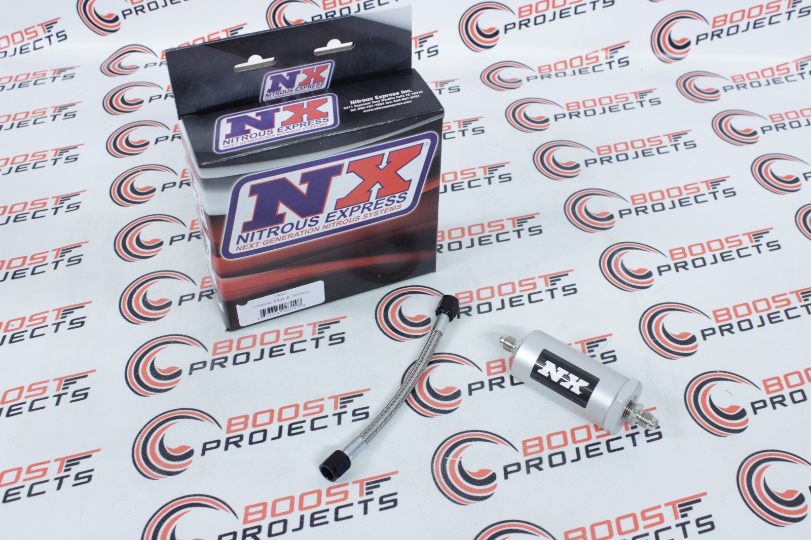 Nitrous Express 4AN Pure-Flo N20 Filter &7 Stainless Hose (Lifetime Cleanable)