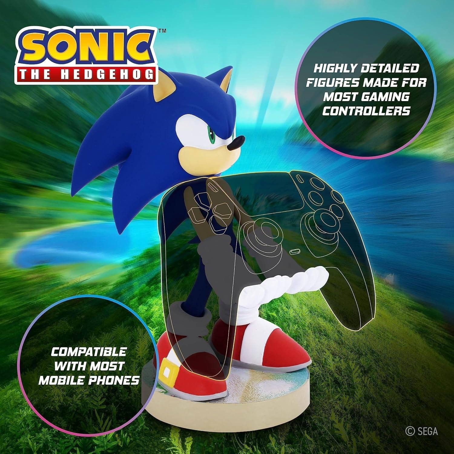 Sonic the Hedgehog Cable Guy Phone and Controller Holder EXG Pro SEGA Figure New