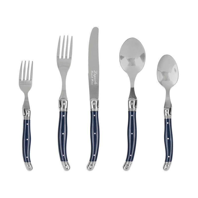 French Home Laguiole Connoisseur 20-Piece 18/10 Stainless-Steel Flatware Set