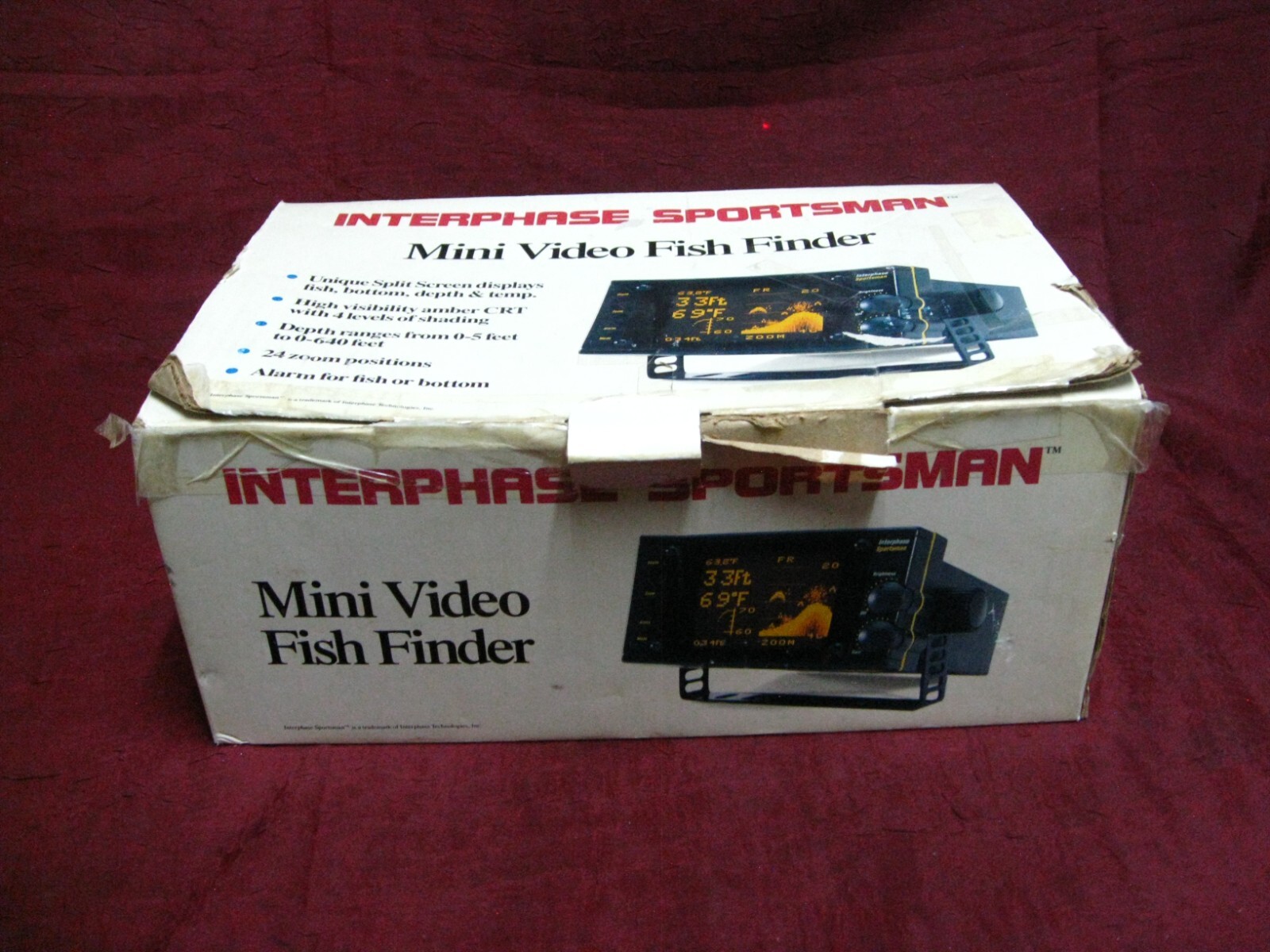 vintage Interphase Sportsman Mini Video Fish depth Finder Tested