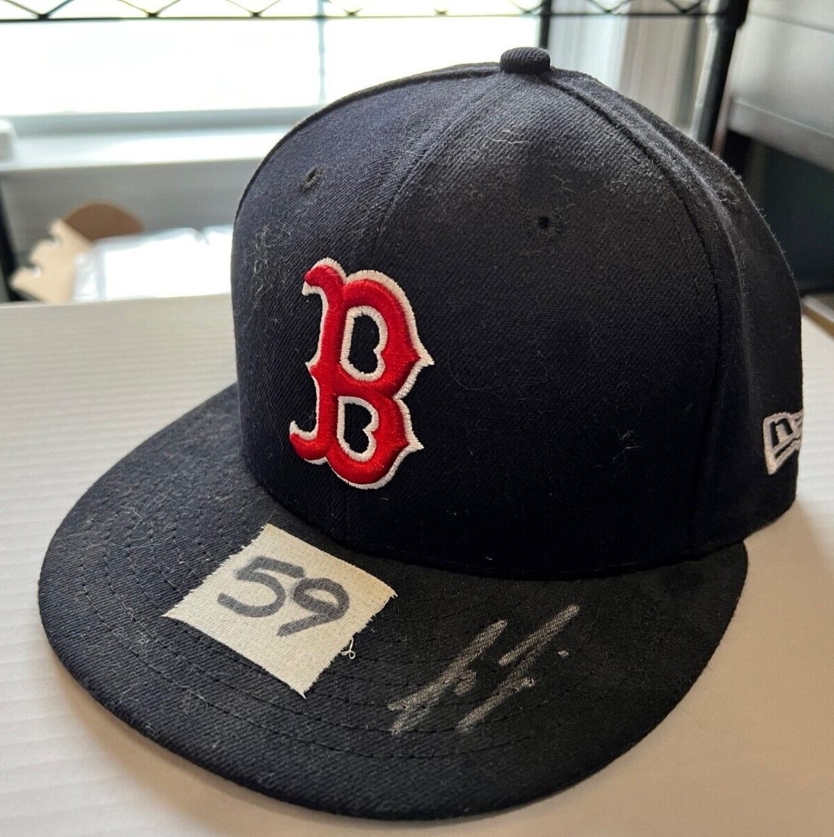 Boston Red Sox Autographed Cap Hat - Sam Travis 2017 #59 - MLB Authenticated