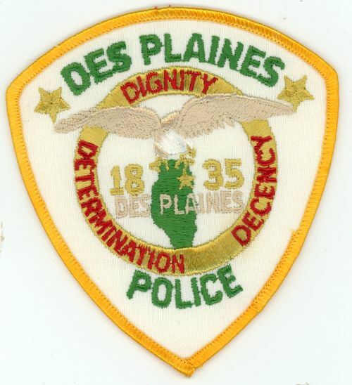 ILLINOIS IL DES PLAINES POLICE NICE SHOULDER PATCH SHERIFF