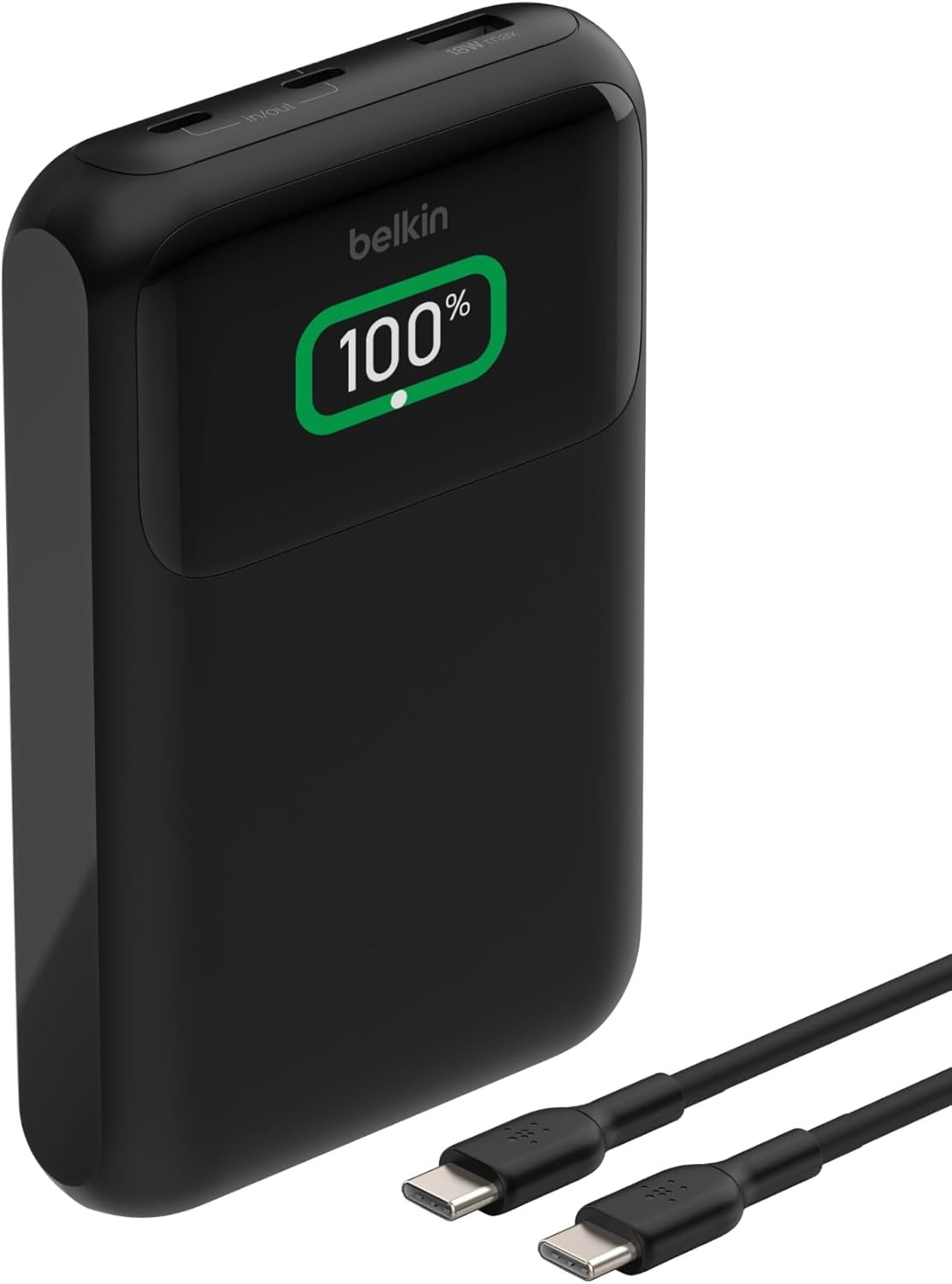 Belkin Portable Charger, 3-Port Laptop Power Bank 20000 mAh USB-C & USB-A Ports
