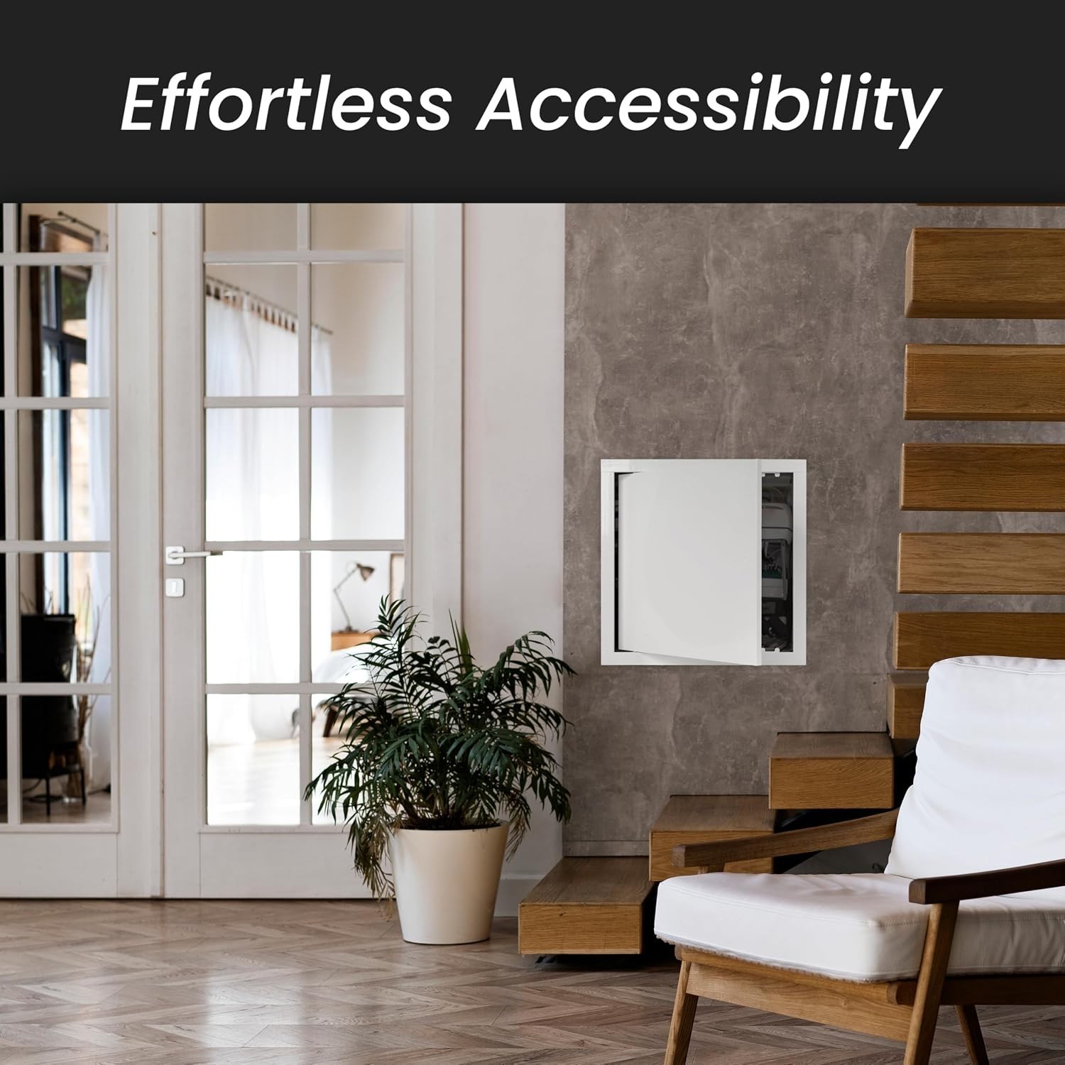 Modern White ABS Wall Panel - Hinged Access Door for Drywall