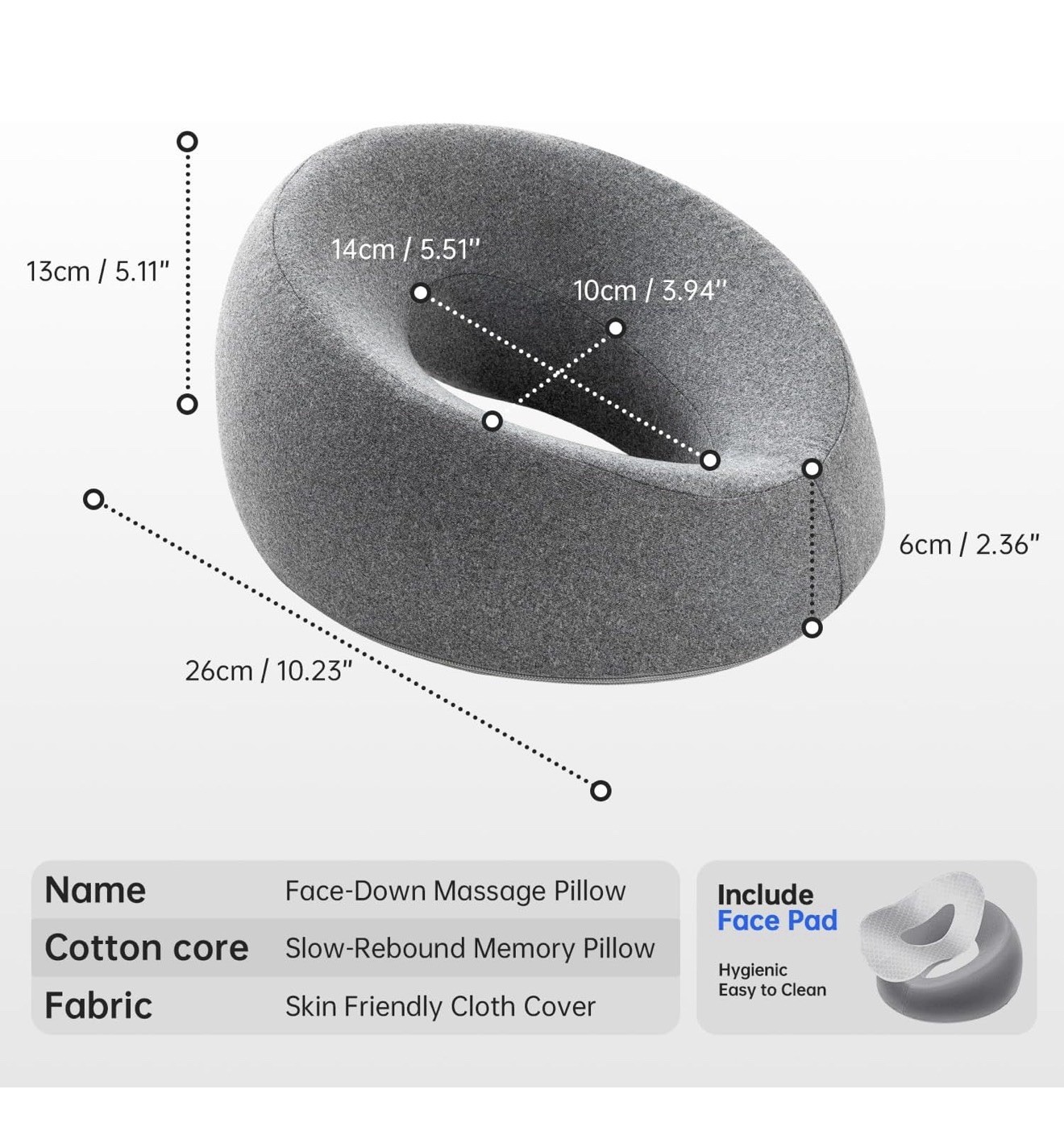 Facial pillows for massage table, massage headrest for bed......................
