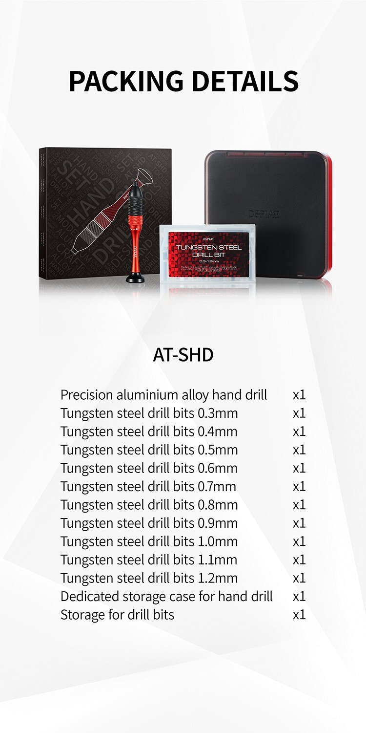 DSPIAE AT-SHD Precision Hand Drill Set