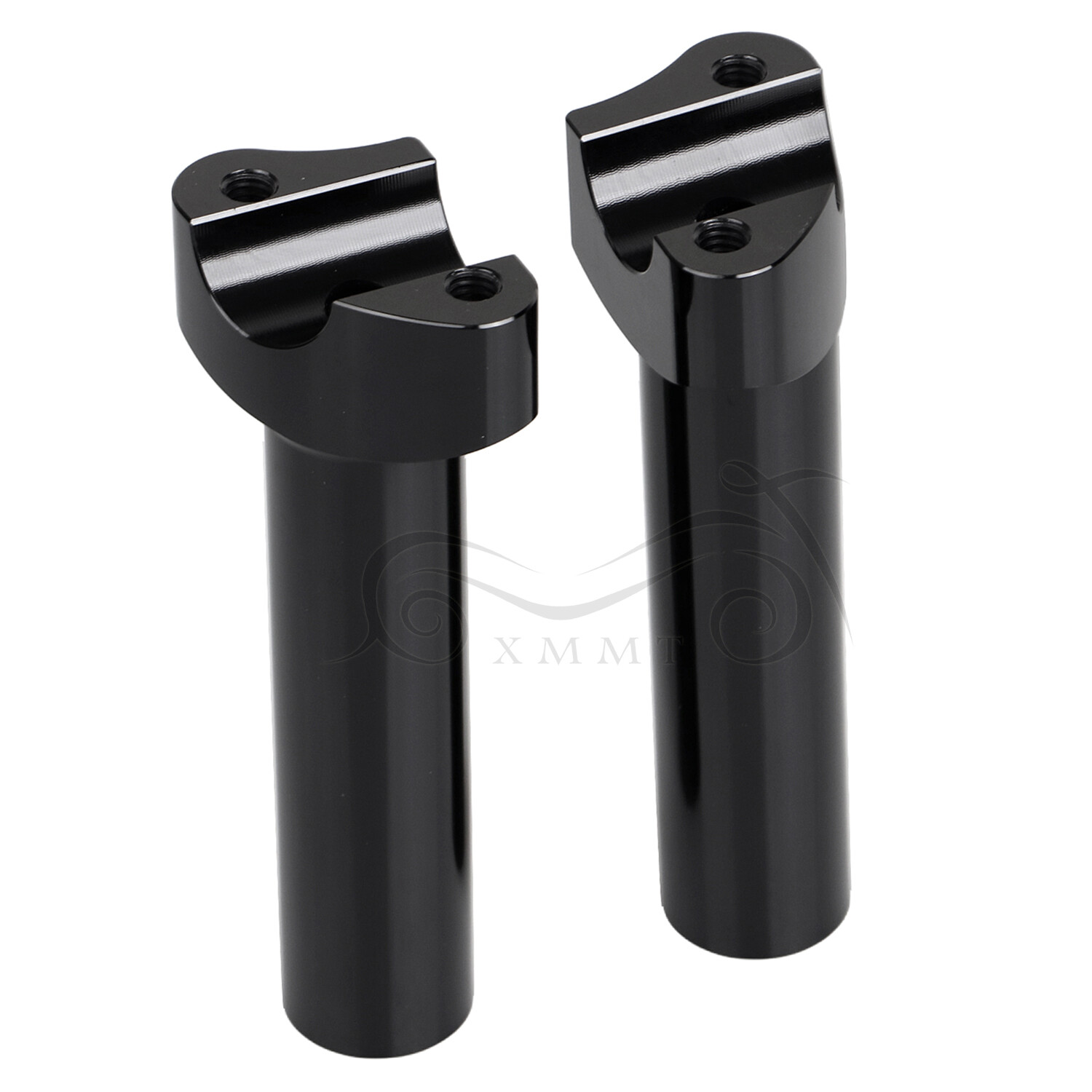 Black 5.5" Handlebar Risers Bottom For Harley 1" Bar Dyna Softail Sportster FXS