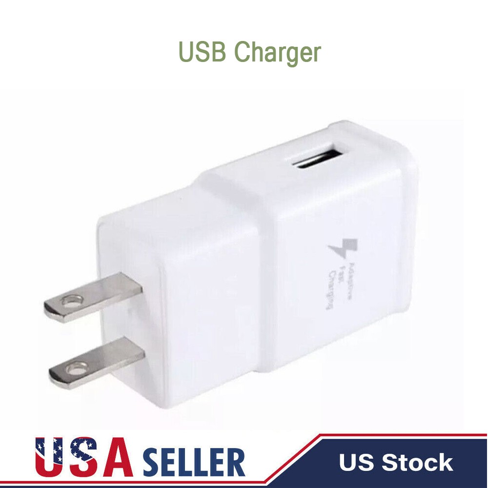 New White USB Wall Charger USB Wall Charger Plug Adapter For Samsung Huawei US