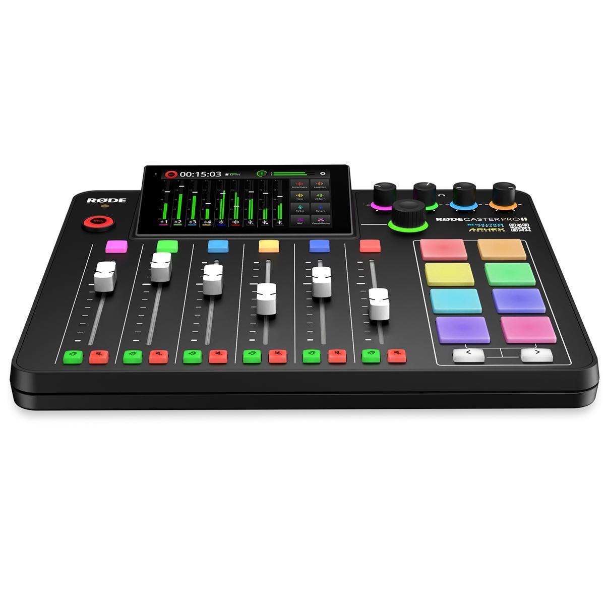 Rode RodeCaster Pro II Production Studio w/TAP300 Mic, Stand Headphone, 4 User