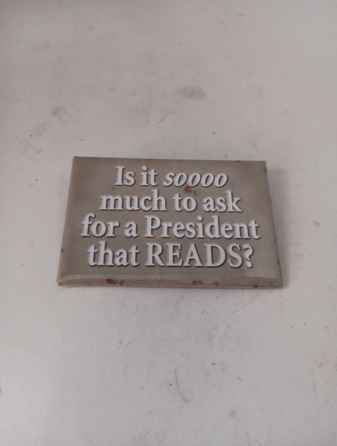 Is It So Much To Ask For A President That Reads Button, Political George Bush