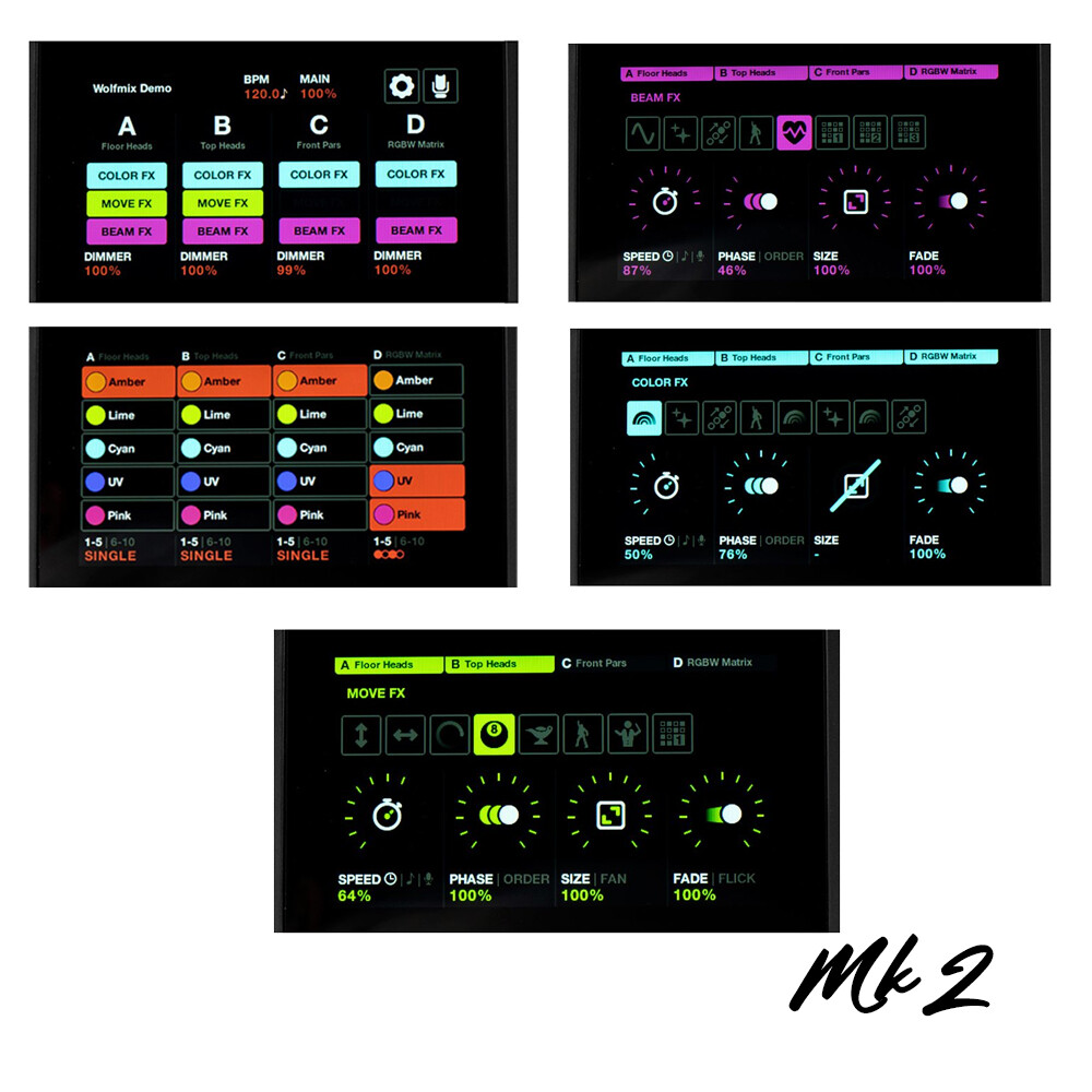 Set of ADJ WMX1 MK2 lighting system + 2x DMX Terminators