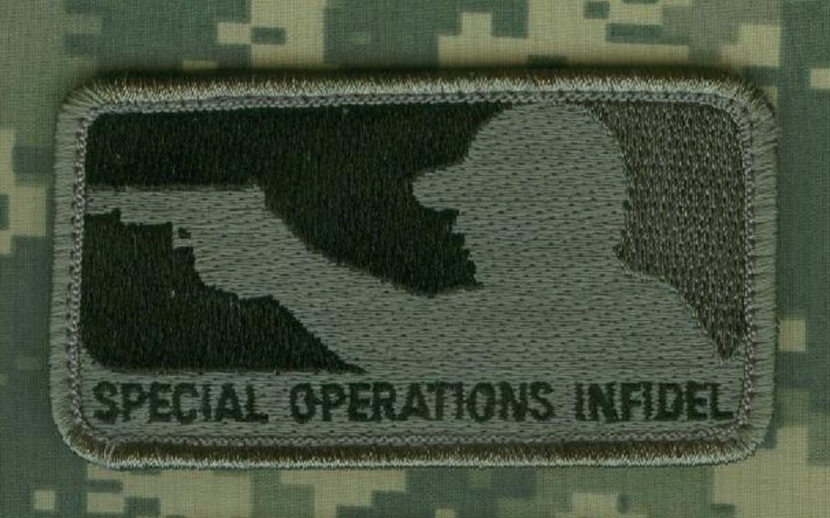 NATO ISAF SP OPS SAS JTF2 KSK ODA hook/loop ACU PATCH: INFIDEL كافر INSIDE