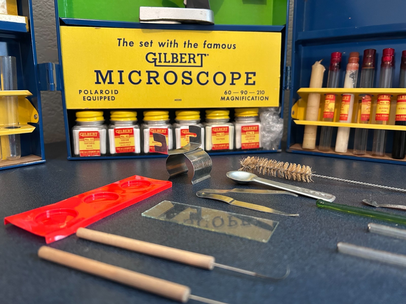 1950s A C Gilbert Chemistry set with Microscopes