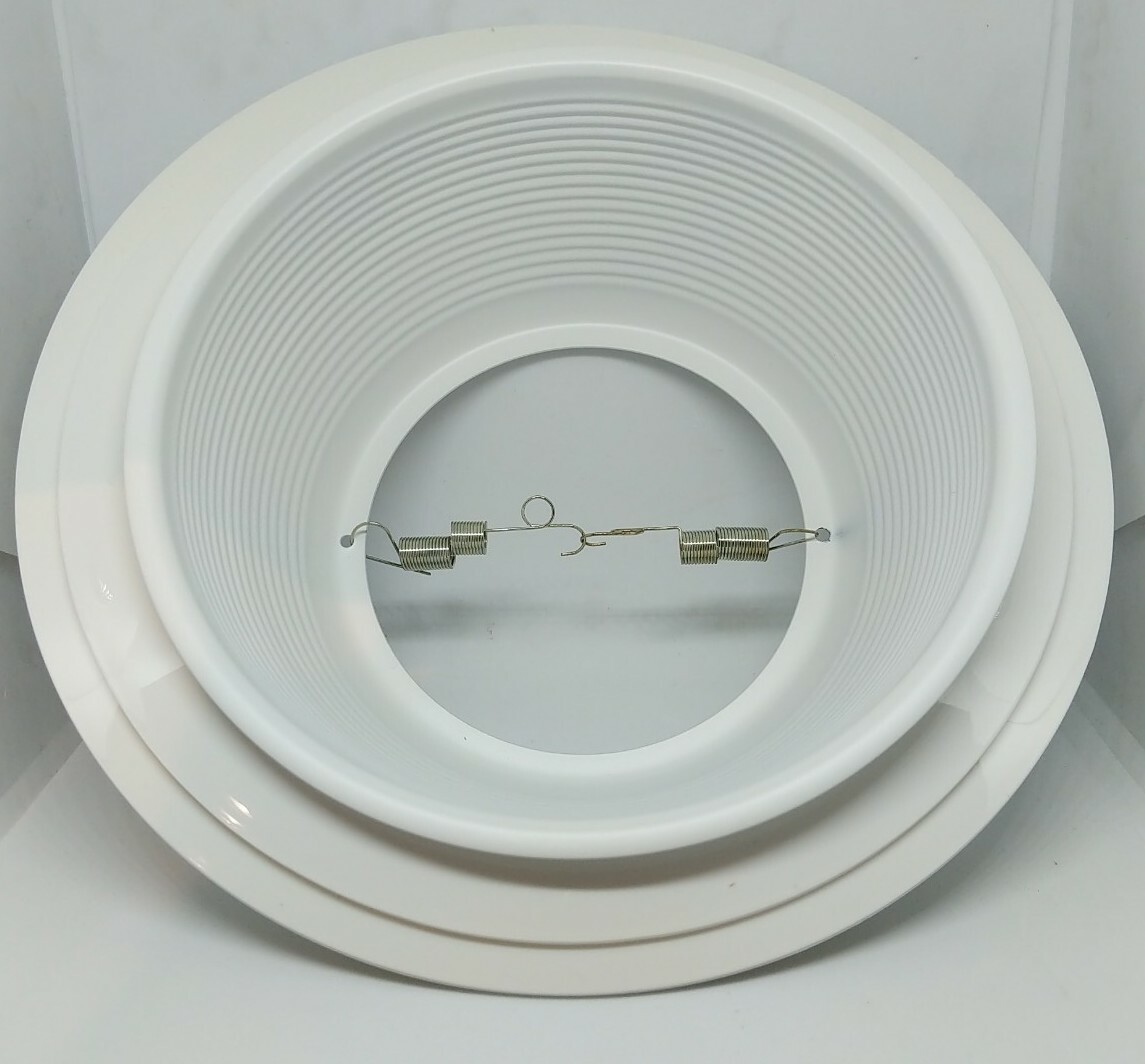 6 Inch White Baffle Recessed Can Light Trim BL34 Max.75W, R/PAR30