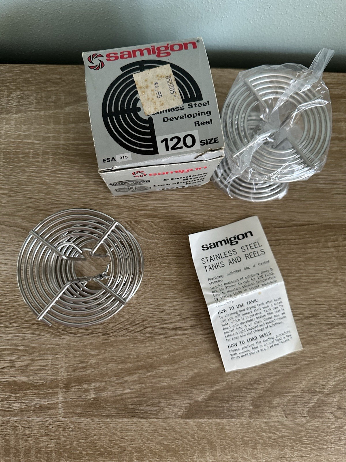 VTG Metal Stainless Steel 120 Film Developing Reel for Darkroom Samigon Lot Of 2